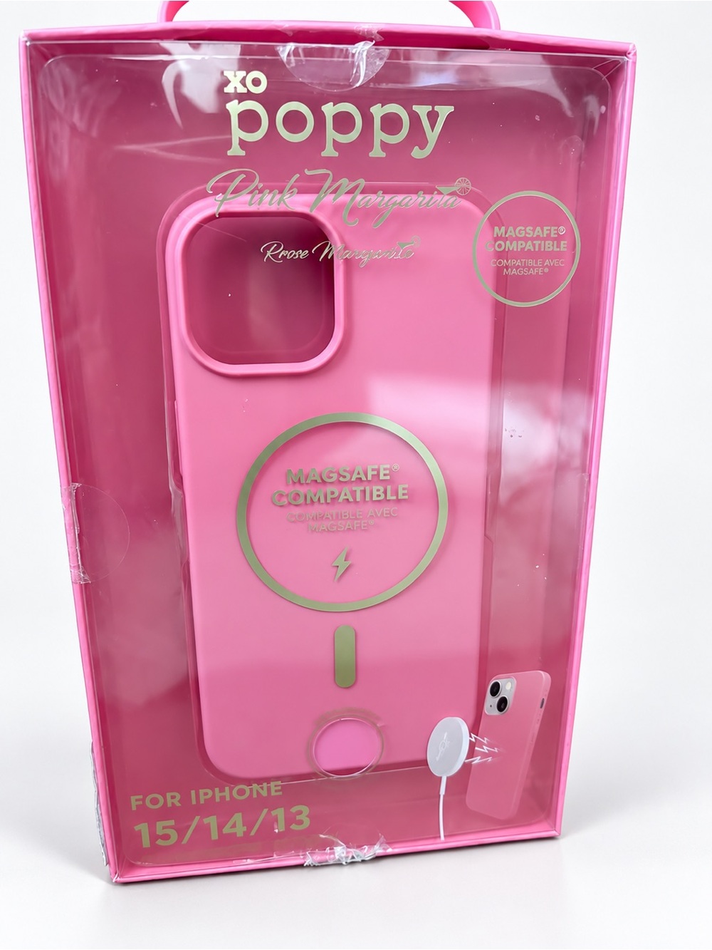 XO Poppy Pink Margarita MagSafe Case – iPhone 15/14/13